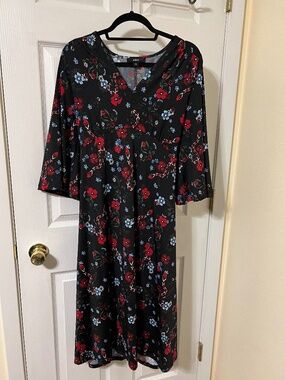 Ellos Snake and Flowers Tie-back Dress